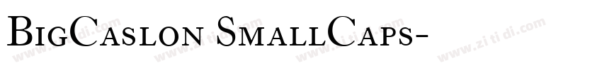 BigCaslon SmallCaps字体转换